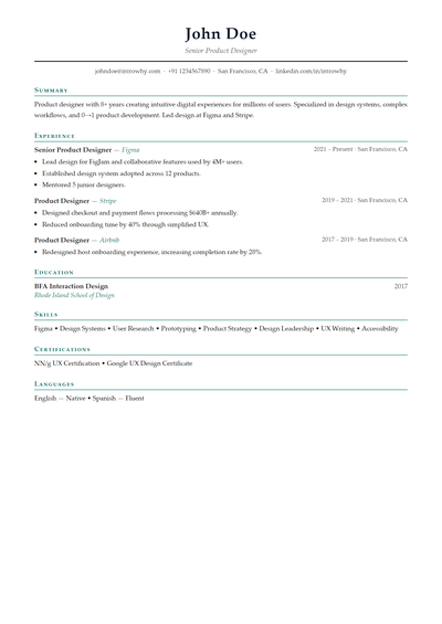 Conservative Ruled resume template
