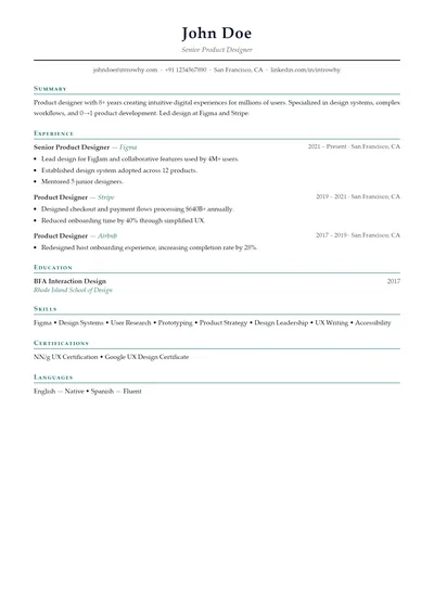Conservative Ruled resume template preview