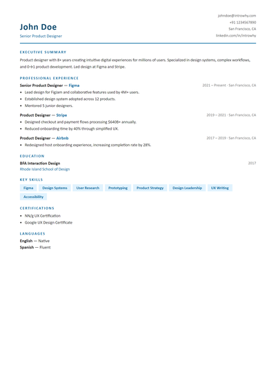 Banking & Finance resume template