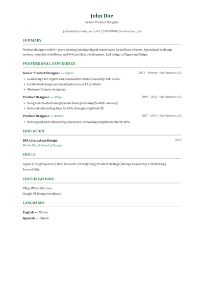 Academic Traditional resume template