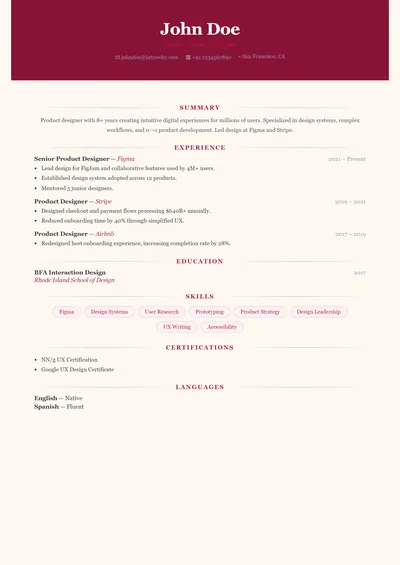 Soft Watercolor resume template preview