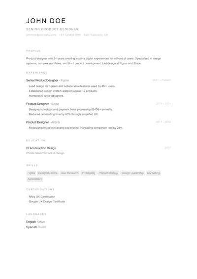 minimal-01-ultra-minimal resume template preview