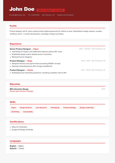 Bold Header Band resume template