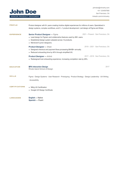 Swiss Grid resume template