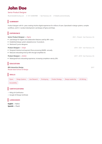 Colorful Lines resume template