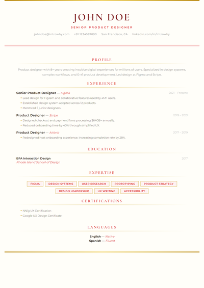 Executive Premium resume template